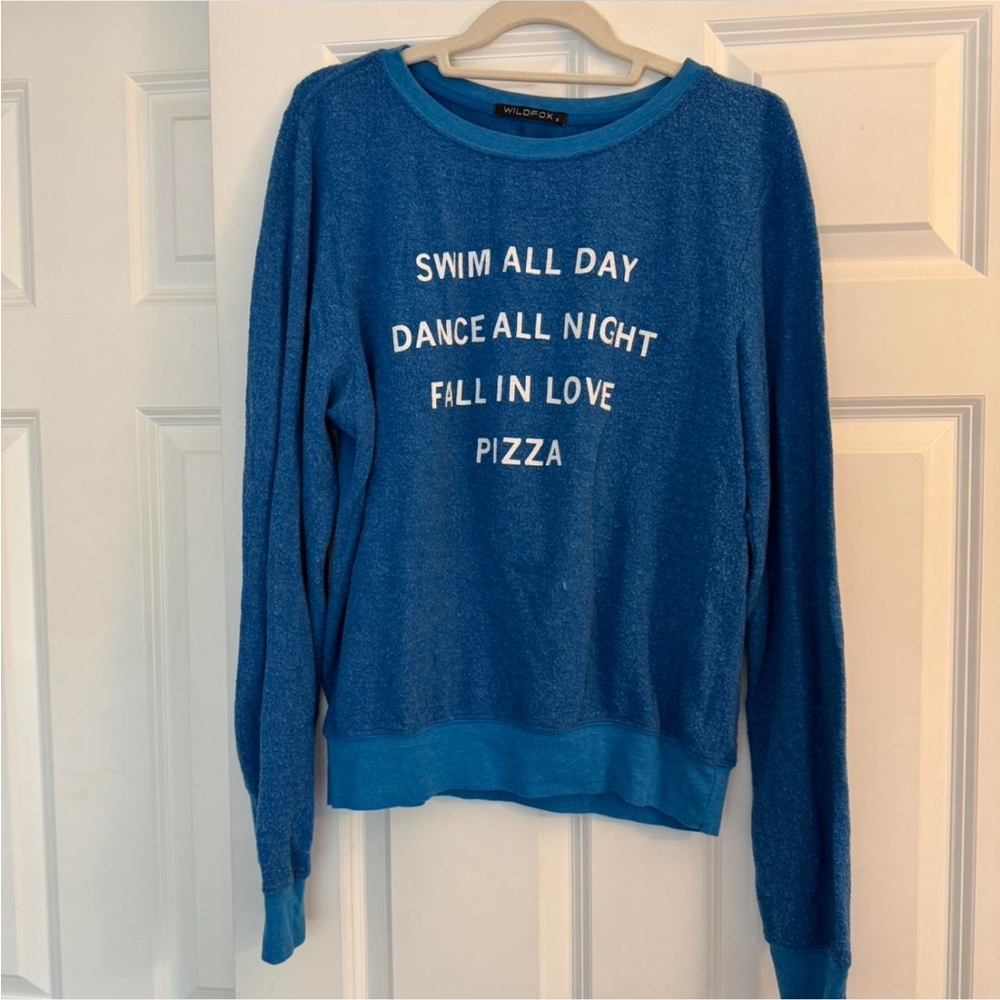 Wildfox Vibrant Blue Graphic Sweatshirt
